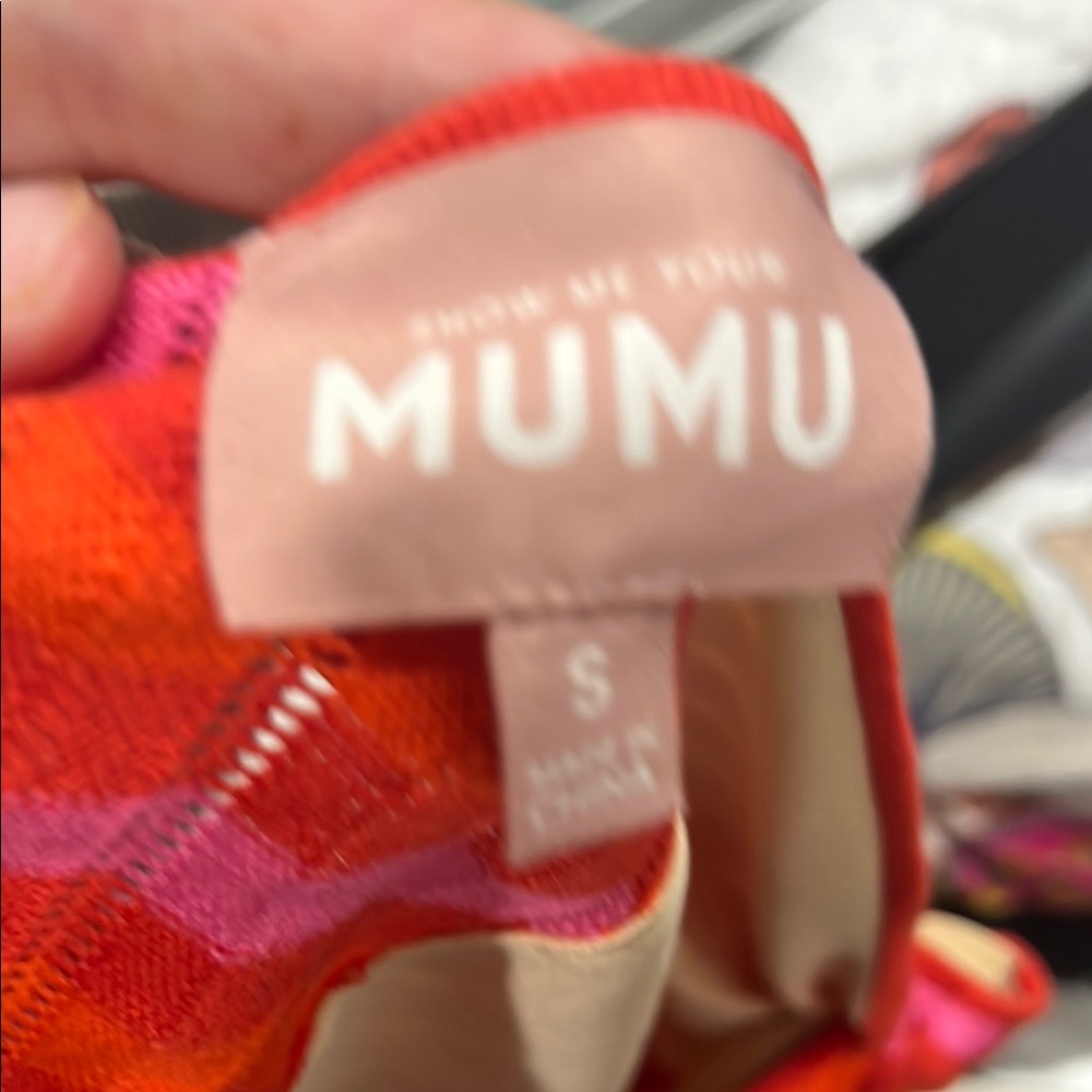 Show Me Your MuMu Pink and Orange Zigzag Jumpsuit - Picture 7 of 9